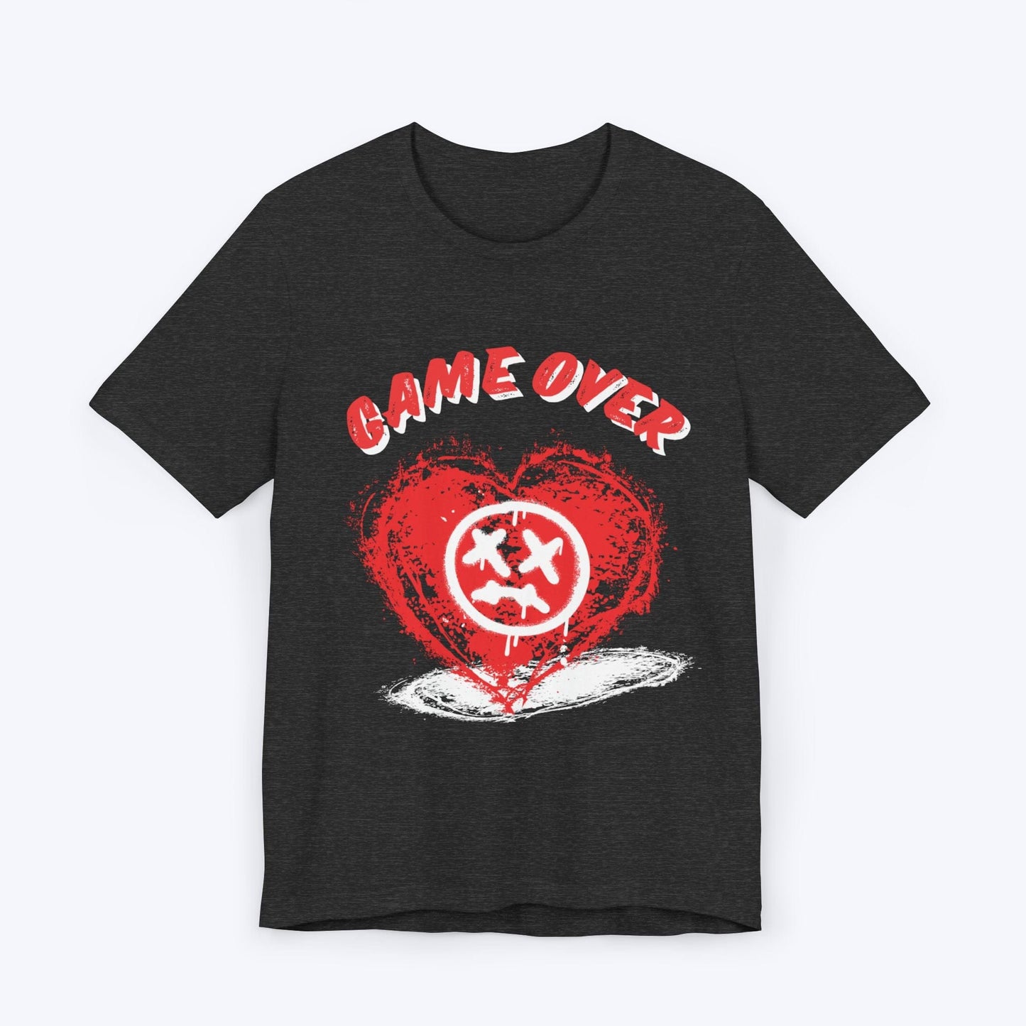 T-Shirt Dark Grey Heather / S Game Over:Sad Hearts T-shirt