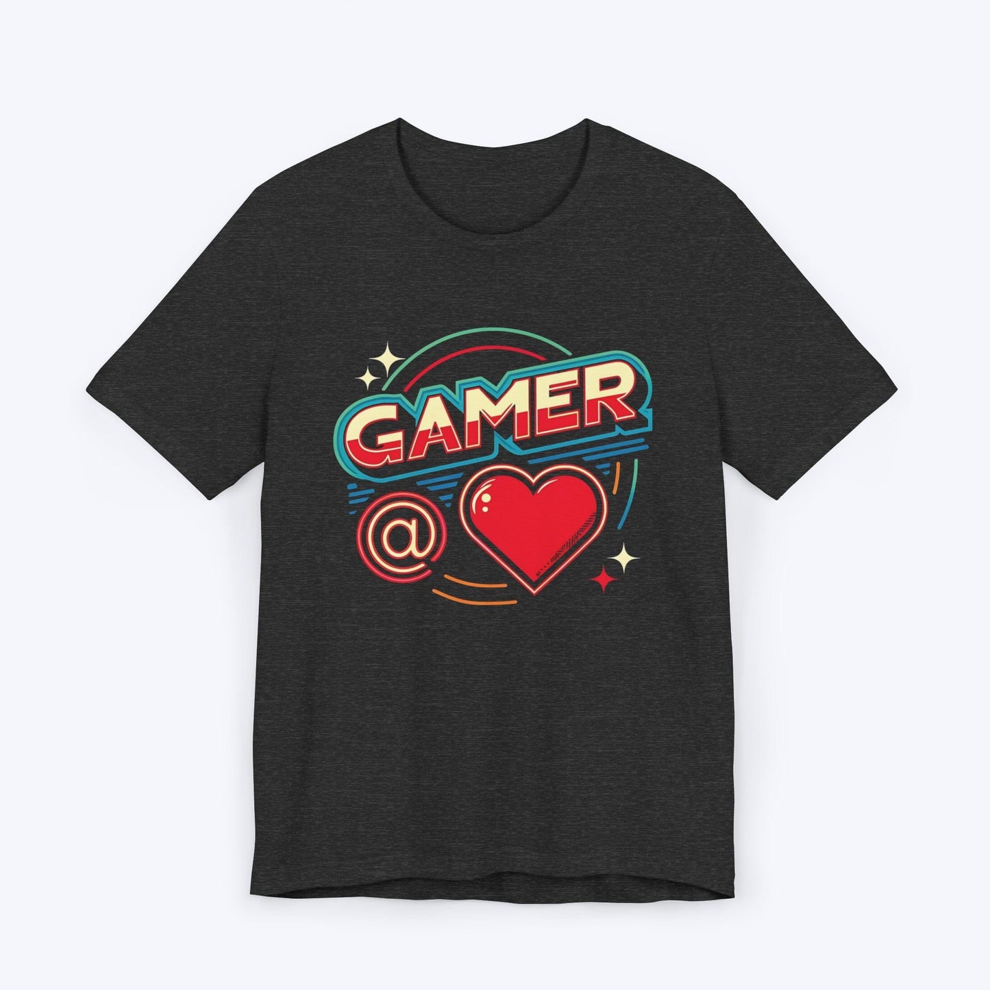 T-Shirt Dark Grey Heather / S Gamer at Heart - Retro T-shirt