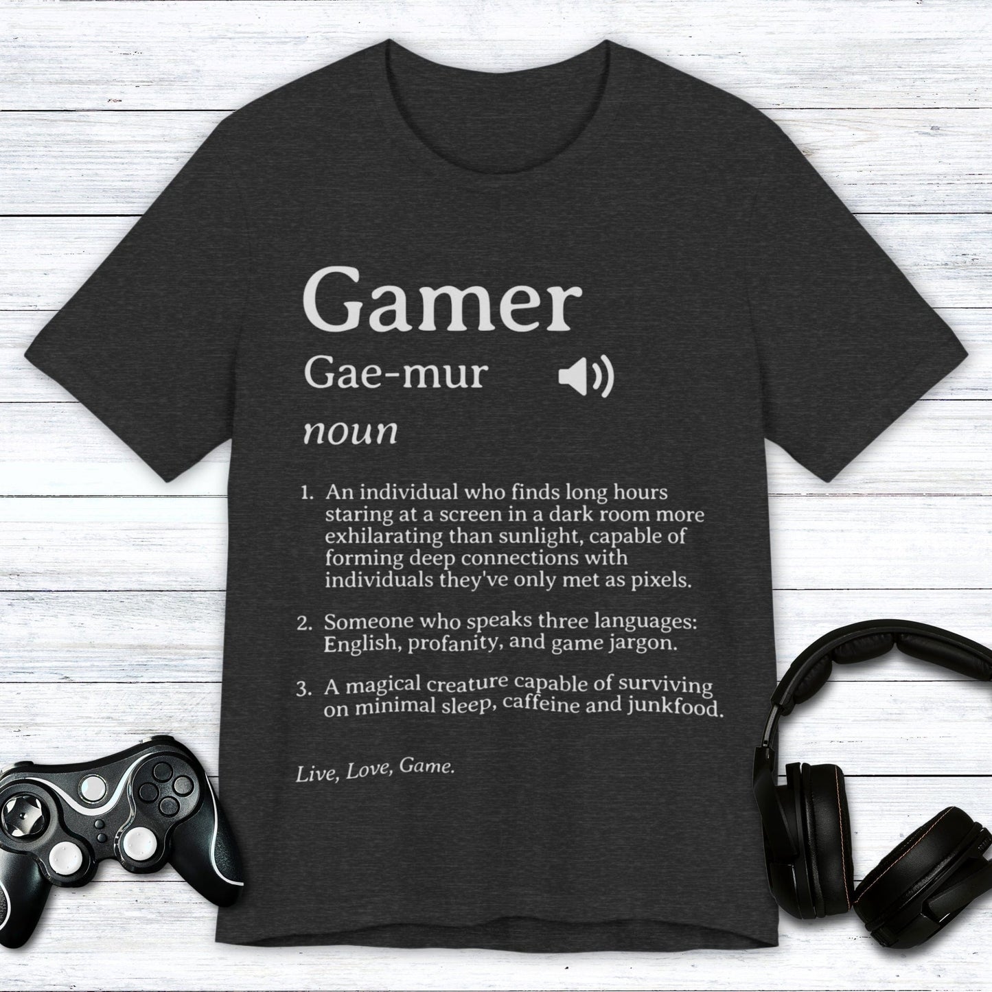 T-Shirt Dark Grey Heather / S Gamer (Definition) T-shirt