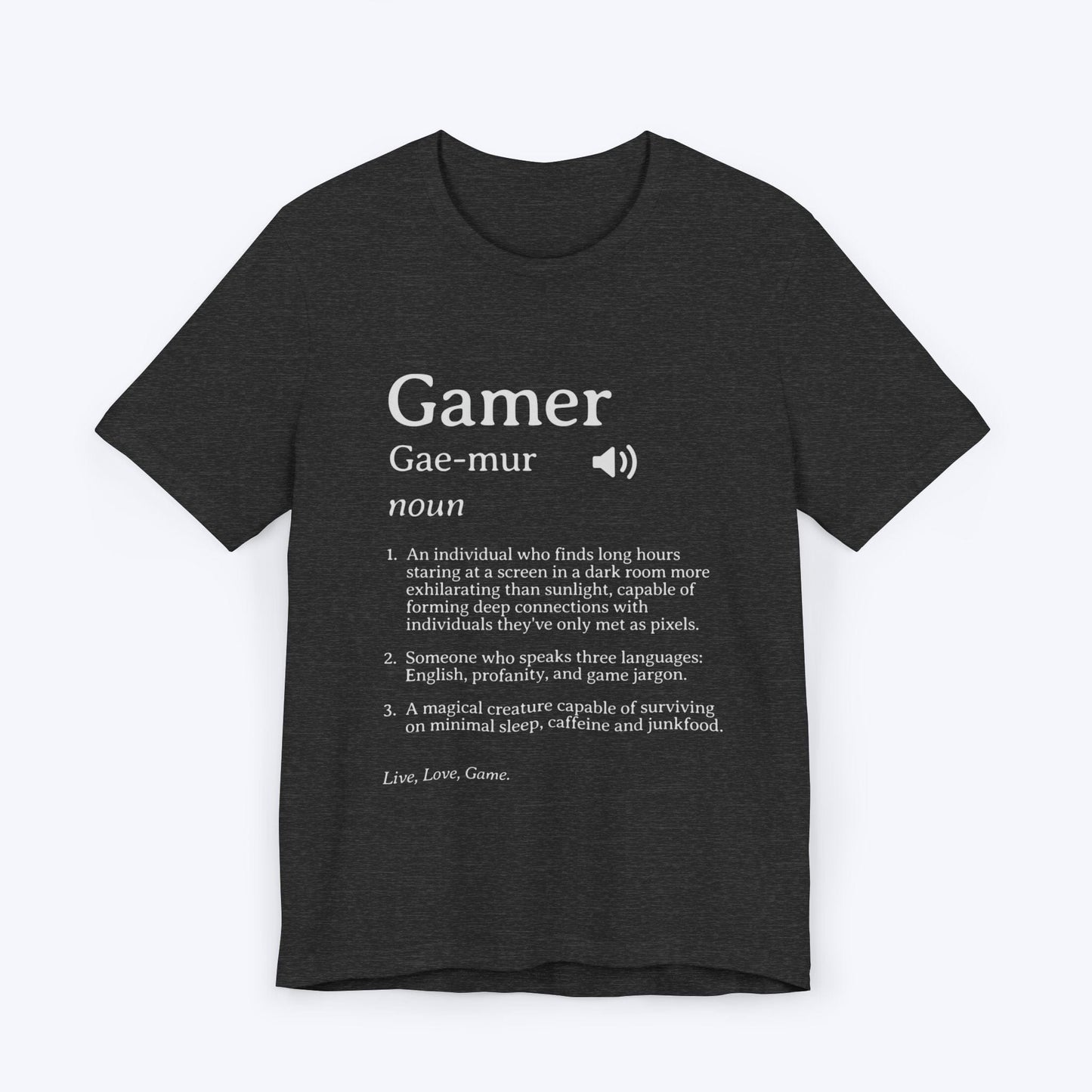 T-Shirt Dark Grey Heather / S Gamer (Definition) T-shirt