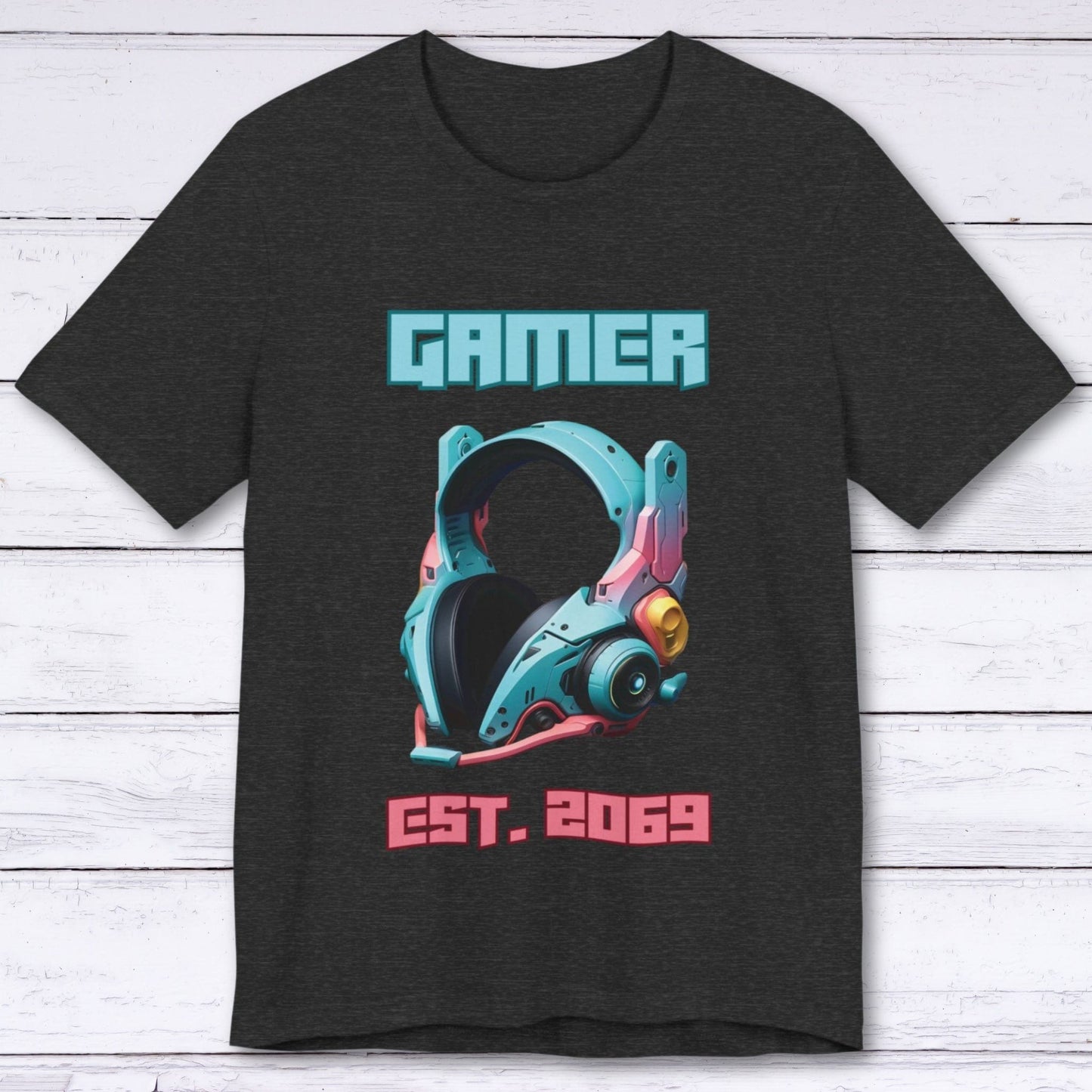 T-Shirt Dark Grey Heather / S Gamer Est. 2069 T-shirt