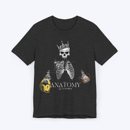 T-Shirt Dark Grey Heather / S Gamer's Anatomy: Bones & Buttons T-shirt