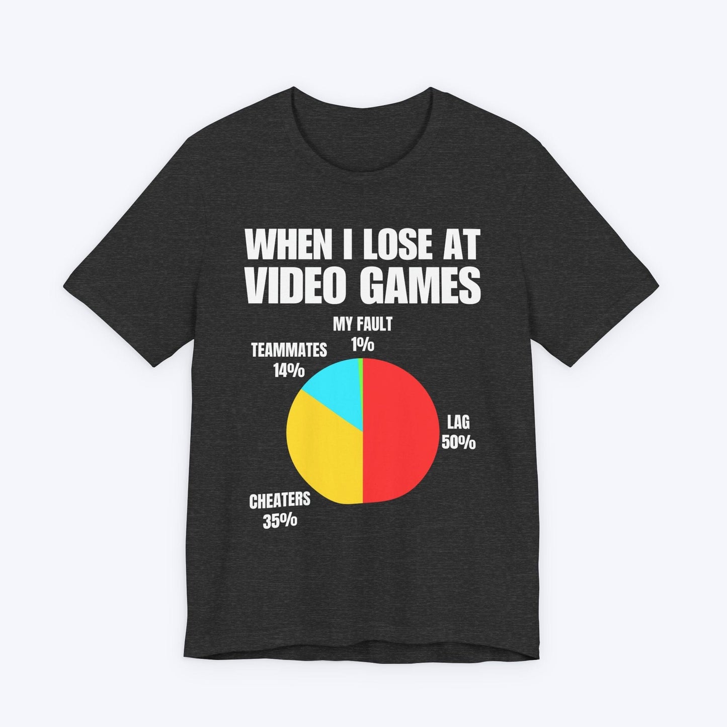 T-Shirt Dark Grey Heather / S Gamers Excuse Pie Chart T-shirt