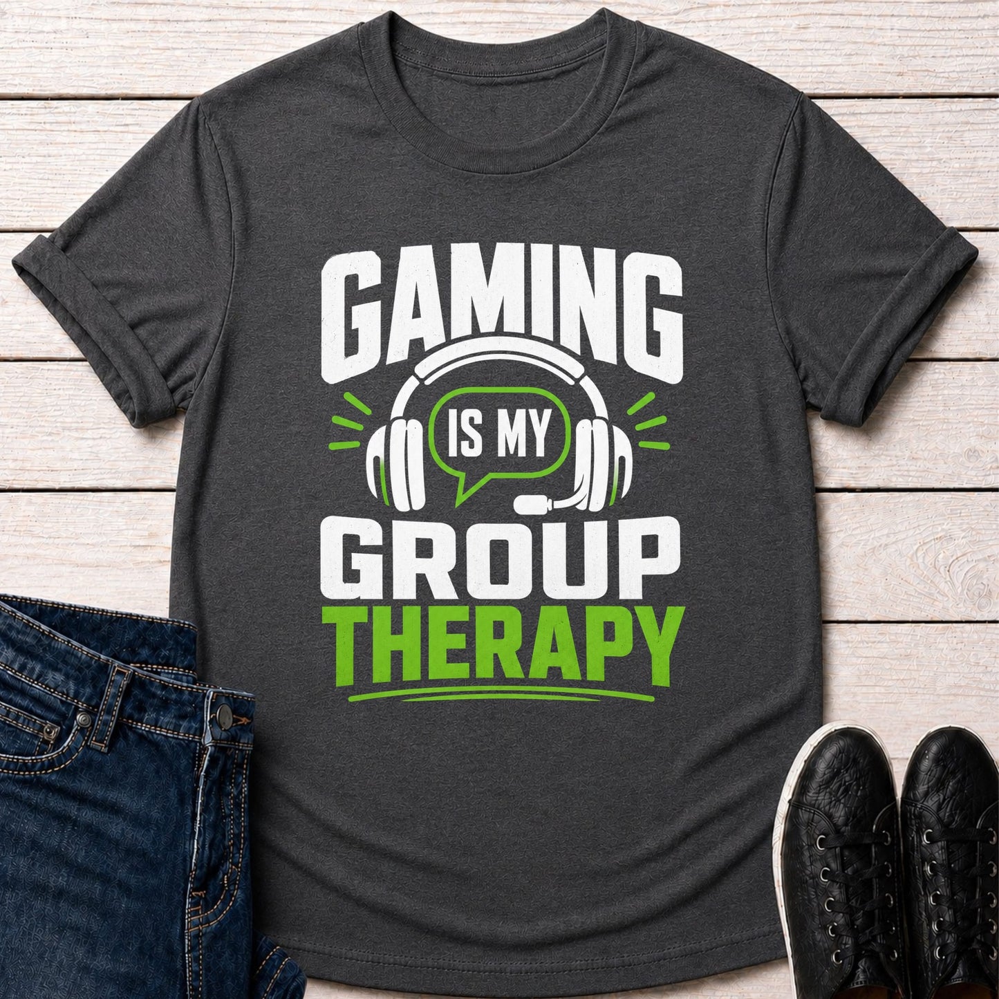 T-Shirt Dark Grey Heather / S Gaming Group Therapy T-shirt
