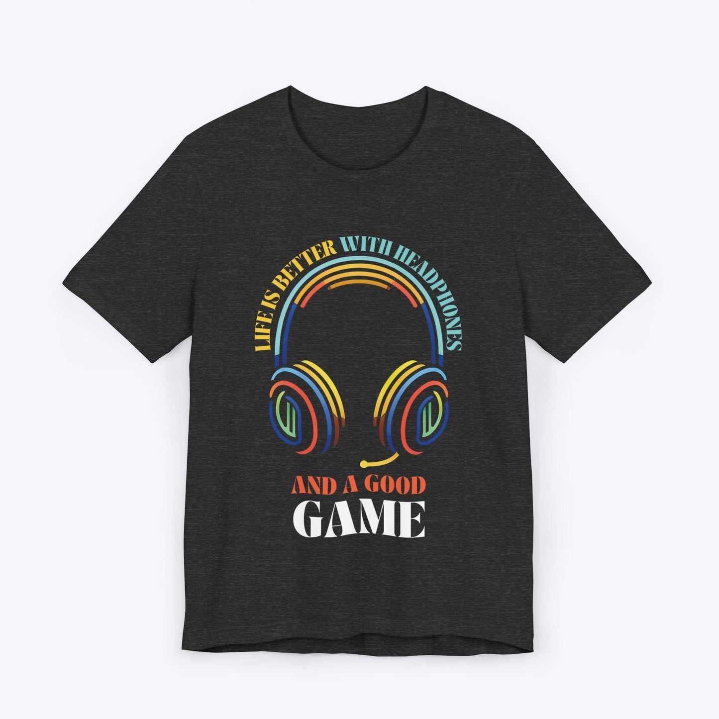 T-Shirt Dark Grey Heather / S Gaming Nirvana - Headphones & Good Times T-shirt