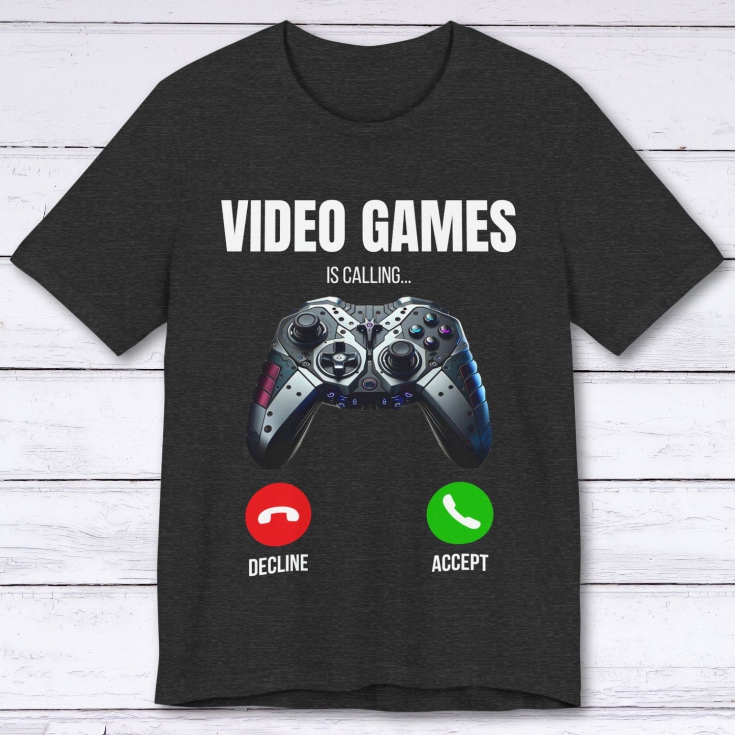 T-Shirt Dark Grey Heather / S Gaming: On the Other Line T-shirt