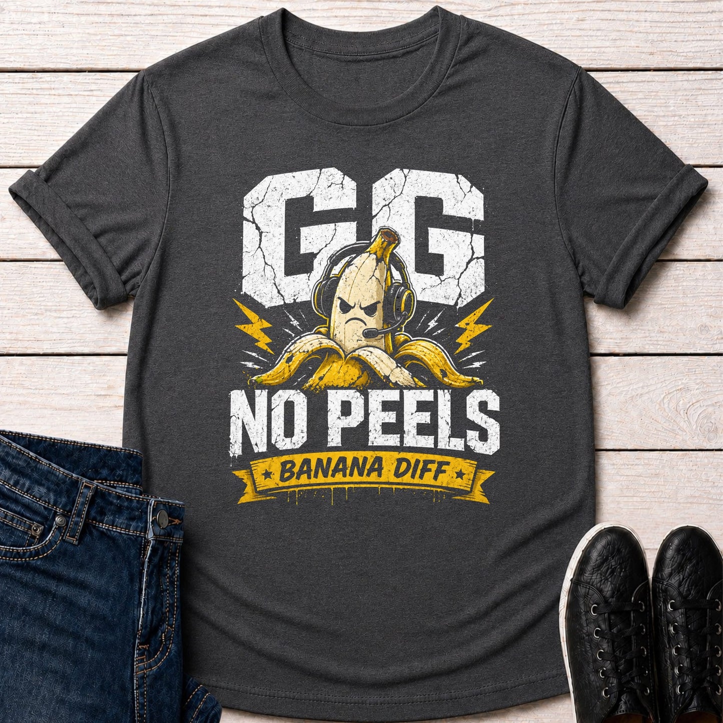 T-Shirt Dark Grey Heather / S GG No Peels T-shirt
