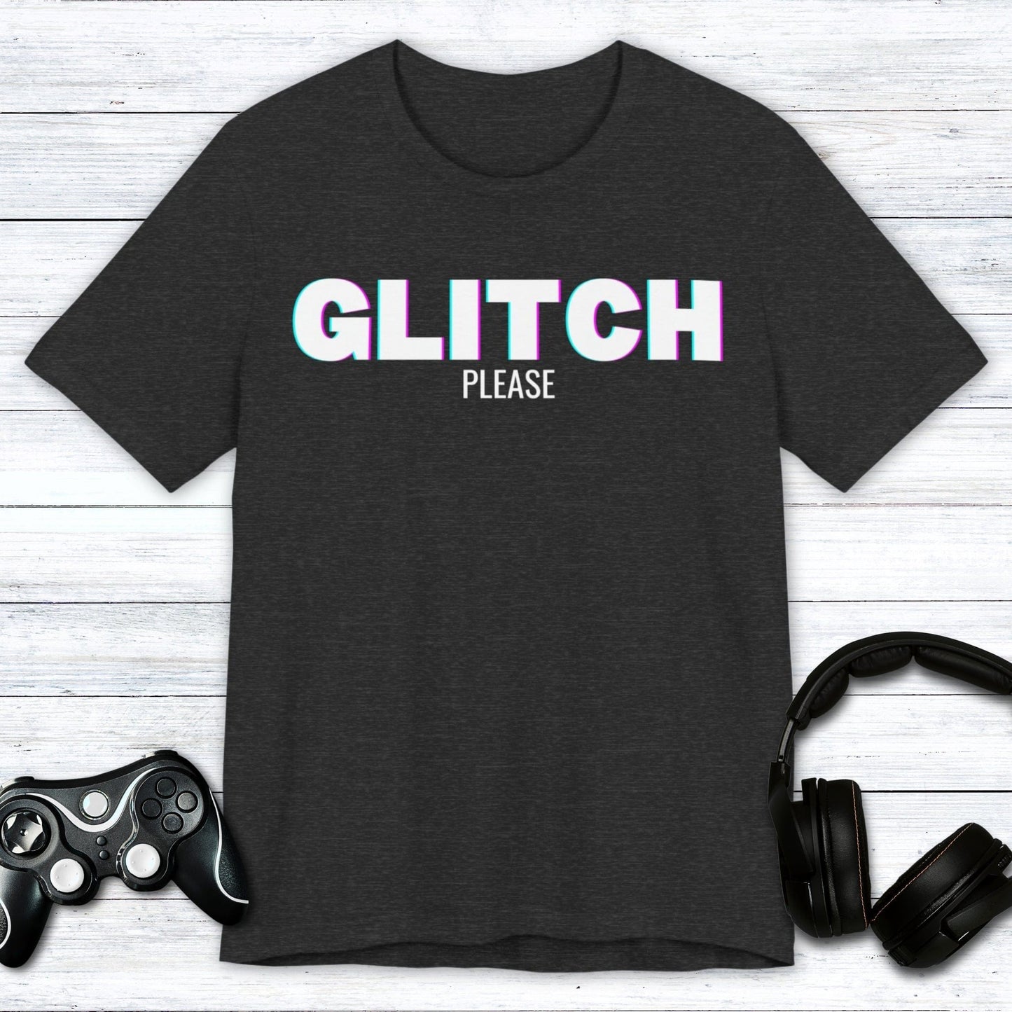 T-Shirt Dark Grey Heather / S Glitch Please T-shirt
