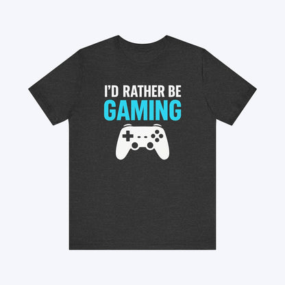 T-Shirt Dark Grey Heather / S Here Physically, Gaming Mentally T-shirt