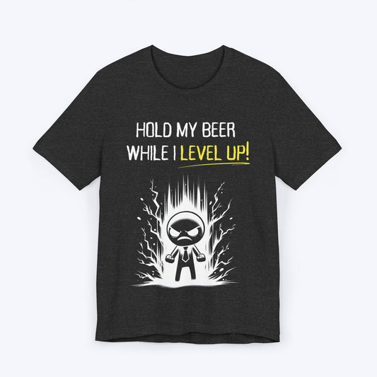 T-Shirt Dark Grey Heather / S Hold My Beer "Level Up" T-shirt