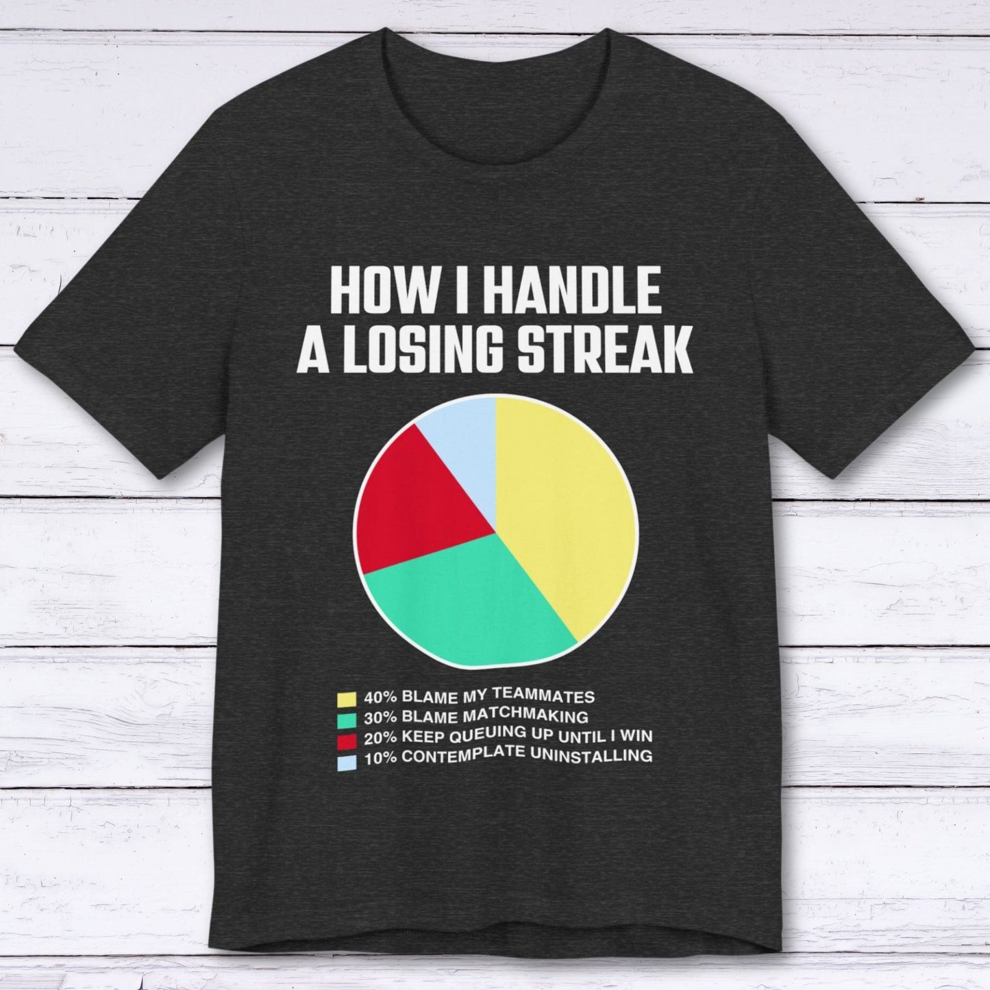 T-Shirt Dark Grey Heather / S How I Handle a Losing Streak T-shirt