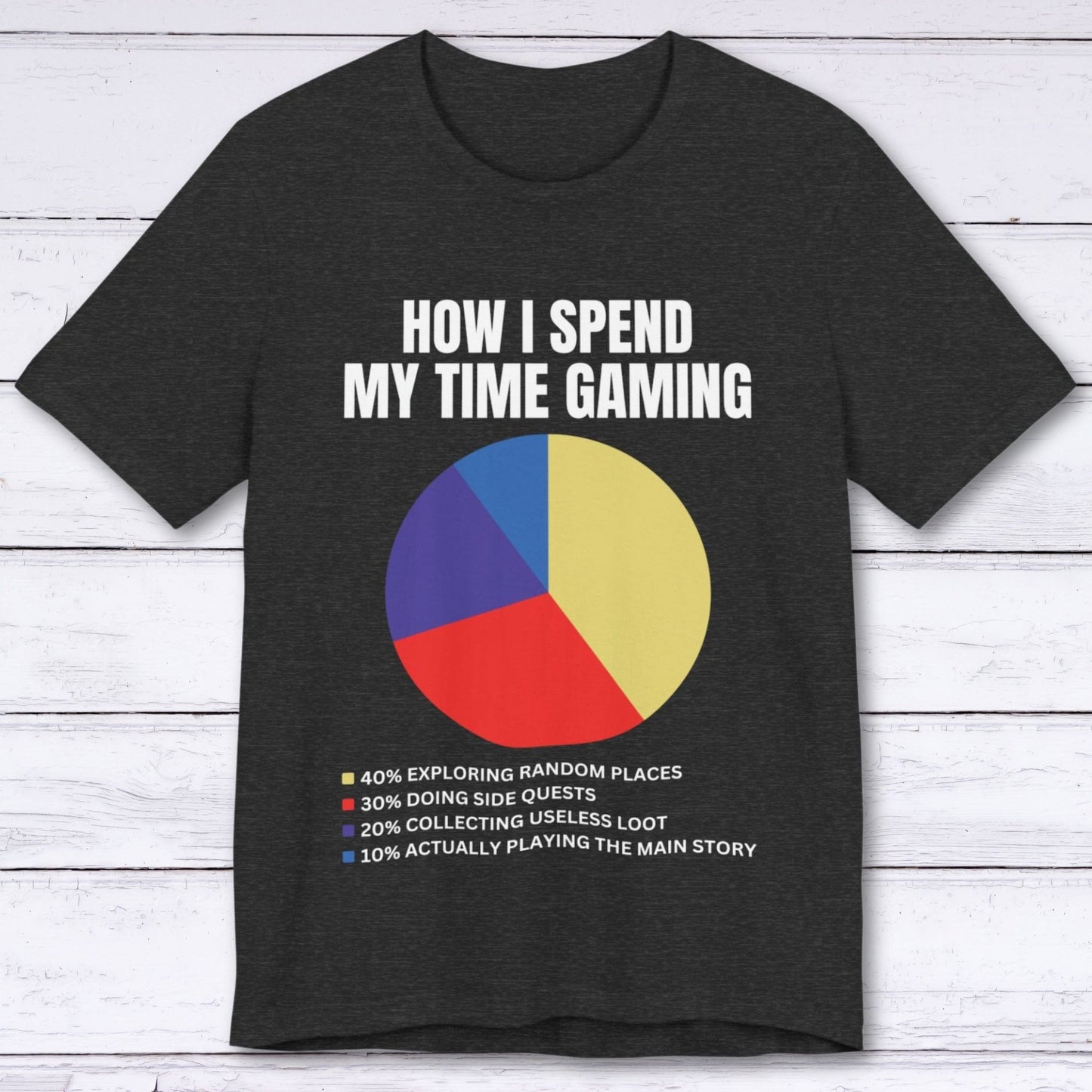 T-Shirt Dark Grey Heather / S How I Spend My Time Gaming T-shirt