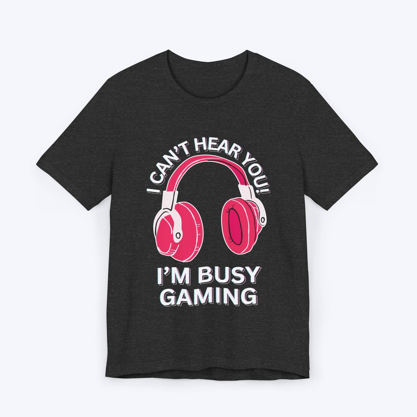 T-Shirt Dark Grey Heather / S I Can't Hear You "Hibiscus" Gaming T-shirt