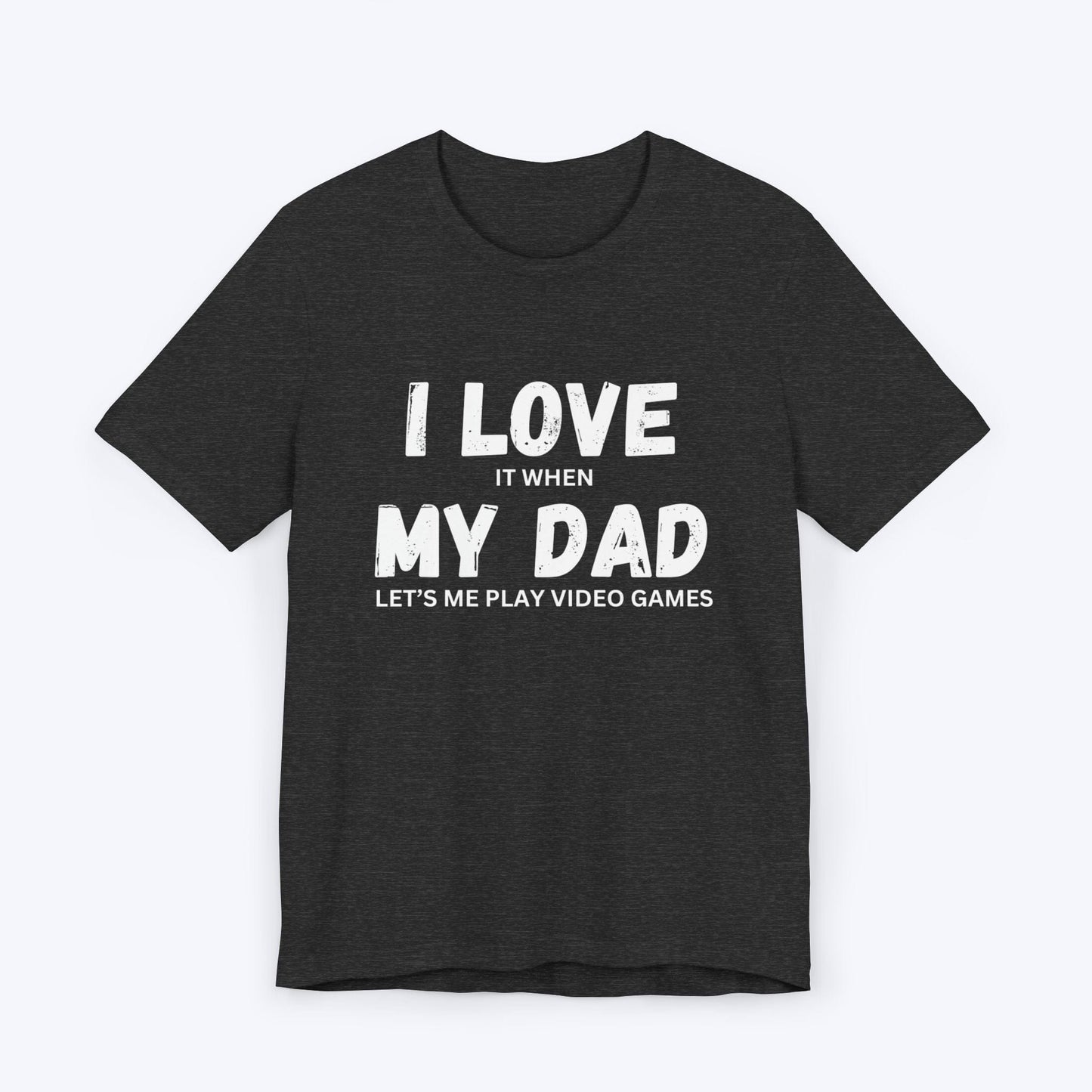 T-Shirt Dark Grey Heather / S I Love My Dad (Gamer) T-shirt