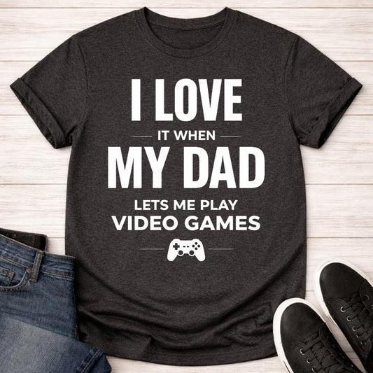 T-Shirt Dark Grey Heather / S I Love My Dad T-shirt