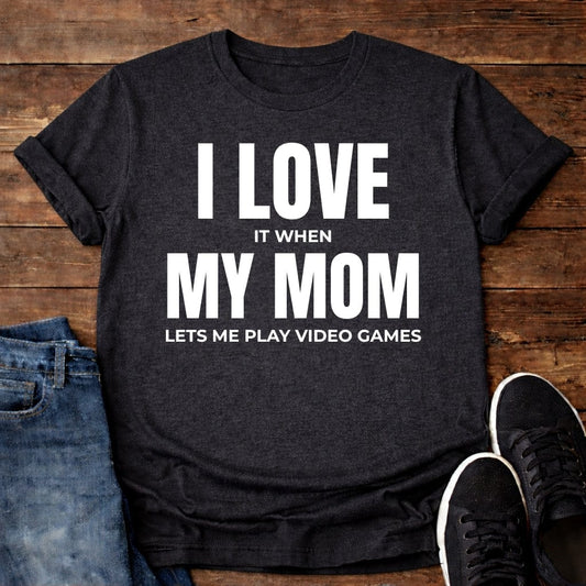 T-Shirt Dark Grey Heather / S I Love My Mom T-shirt