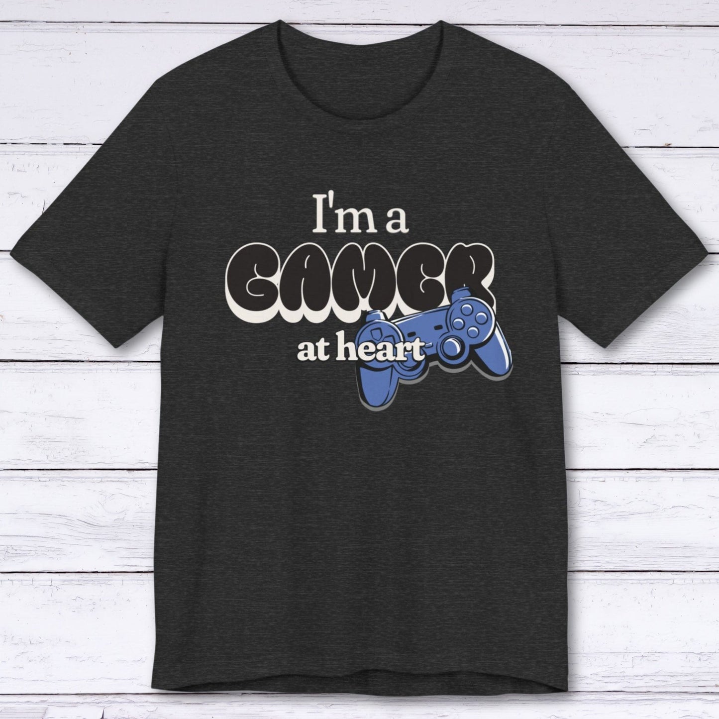 T-Shirt Dark Grey Heather / S I'm a Gamer at Heart (Streetwear) T-shirt