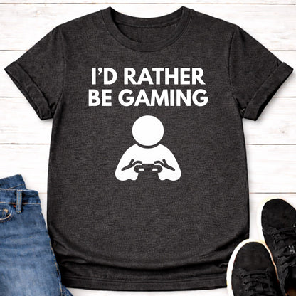 T-Shirt Dark Grey Heather / S I Prefer Gaming T-shirt