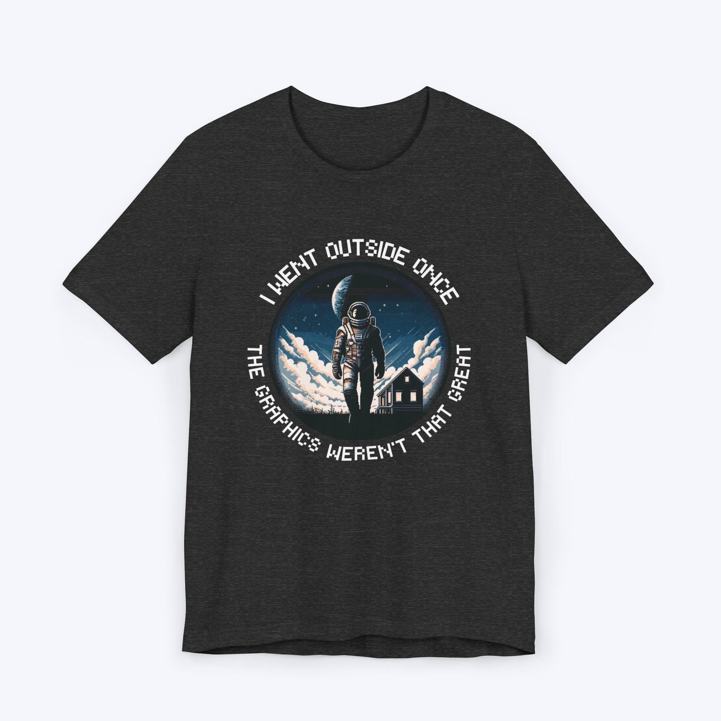 T-Shirt Dark Grey Heather / S I Went Outside Once Gamer T-shirt