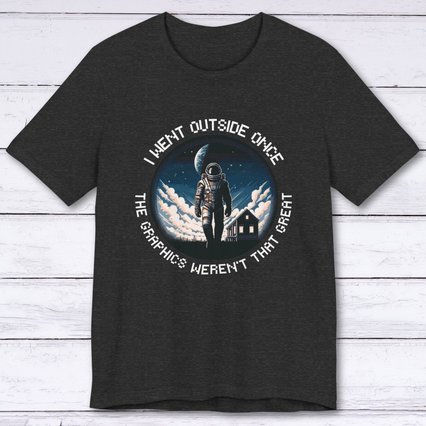 T-Shirt Dark Grey Heather / S I Went Outside Once Gamer T-shirt