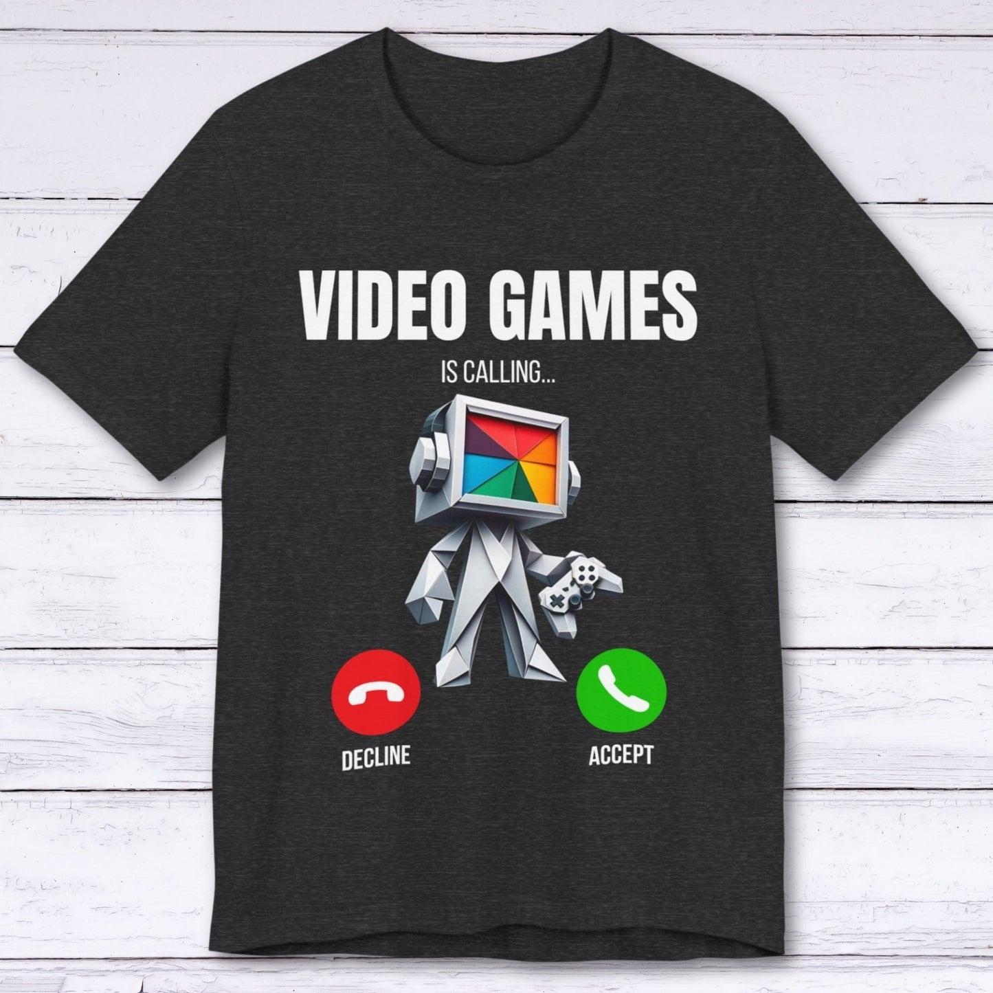 T-Shirt Dark Grey Heather / S Incoming Call: Video Games T-shirt