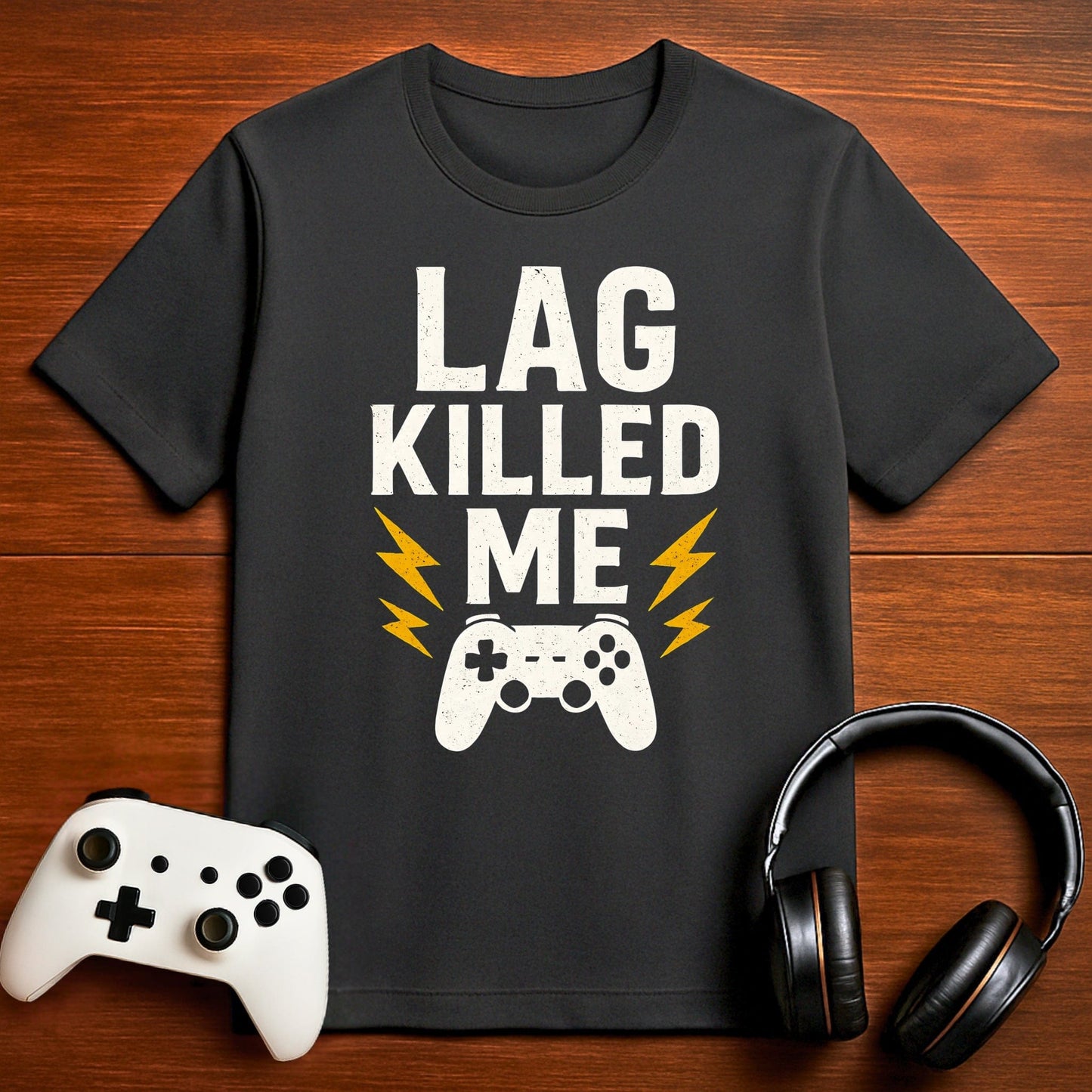 T-Shirt Dark Grey Heather / S Lag Is the Real Villain T-shirt