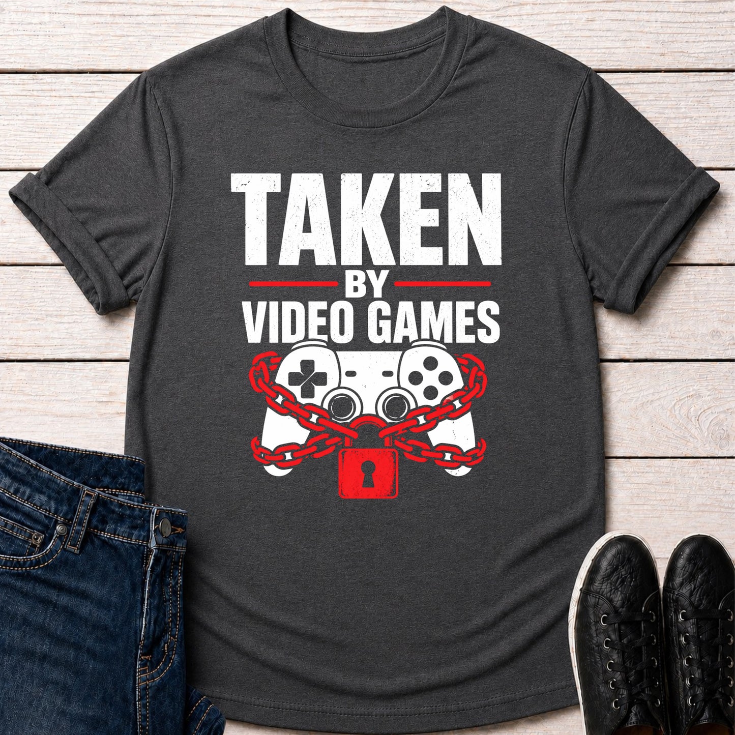 T-Shirt Dark Grey Heather / S Locked in Gamer T-shirt