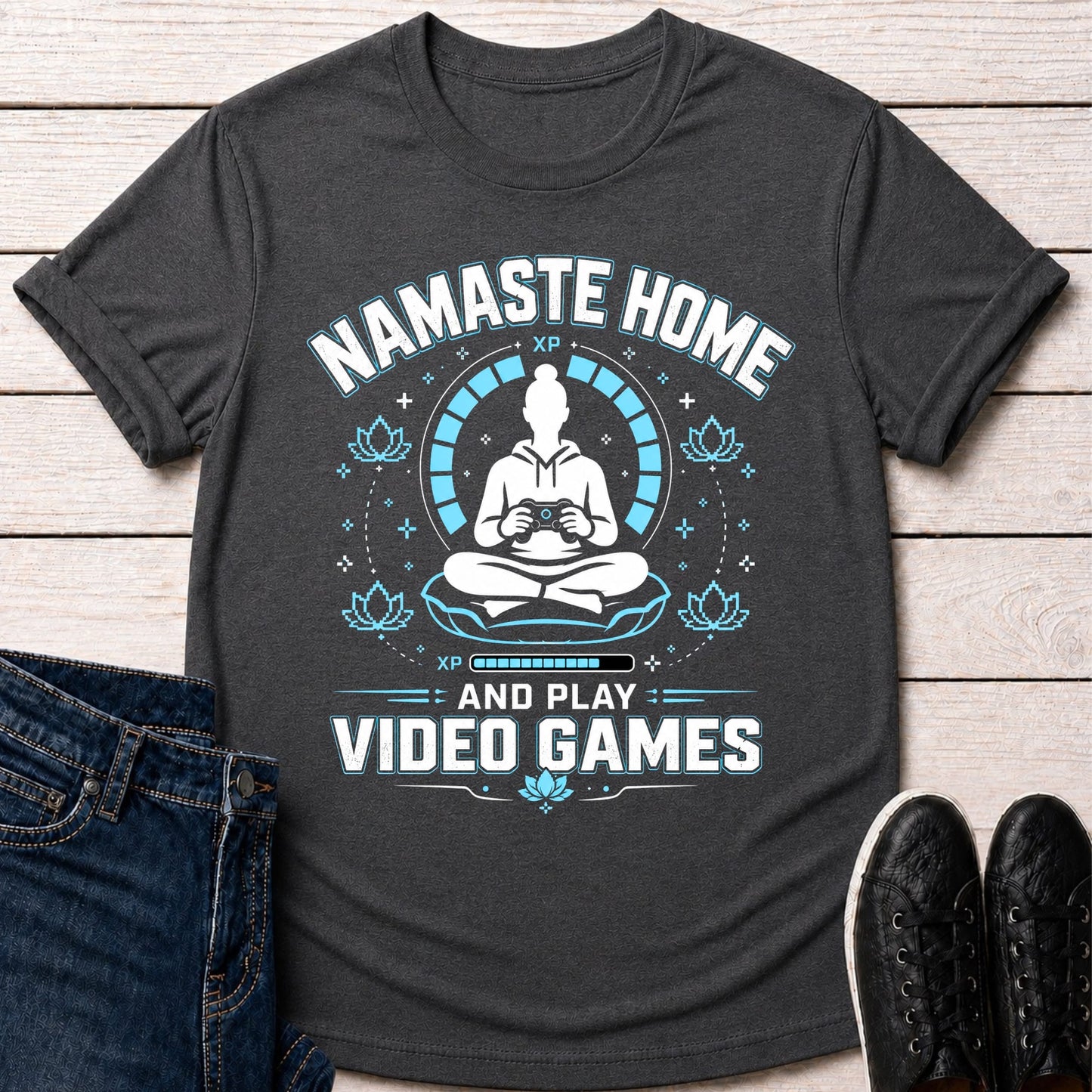 T-Shirt Dark Grey Heather / S Namaste Gaming T-shirt