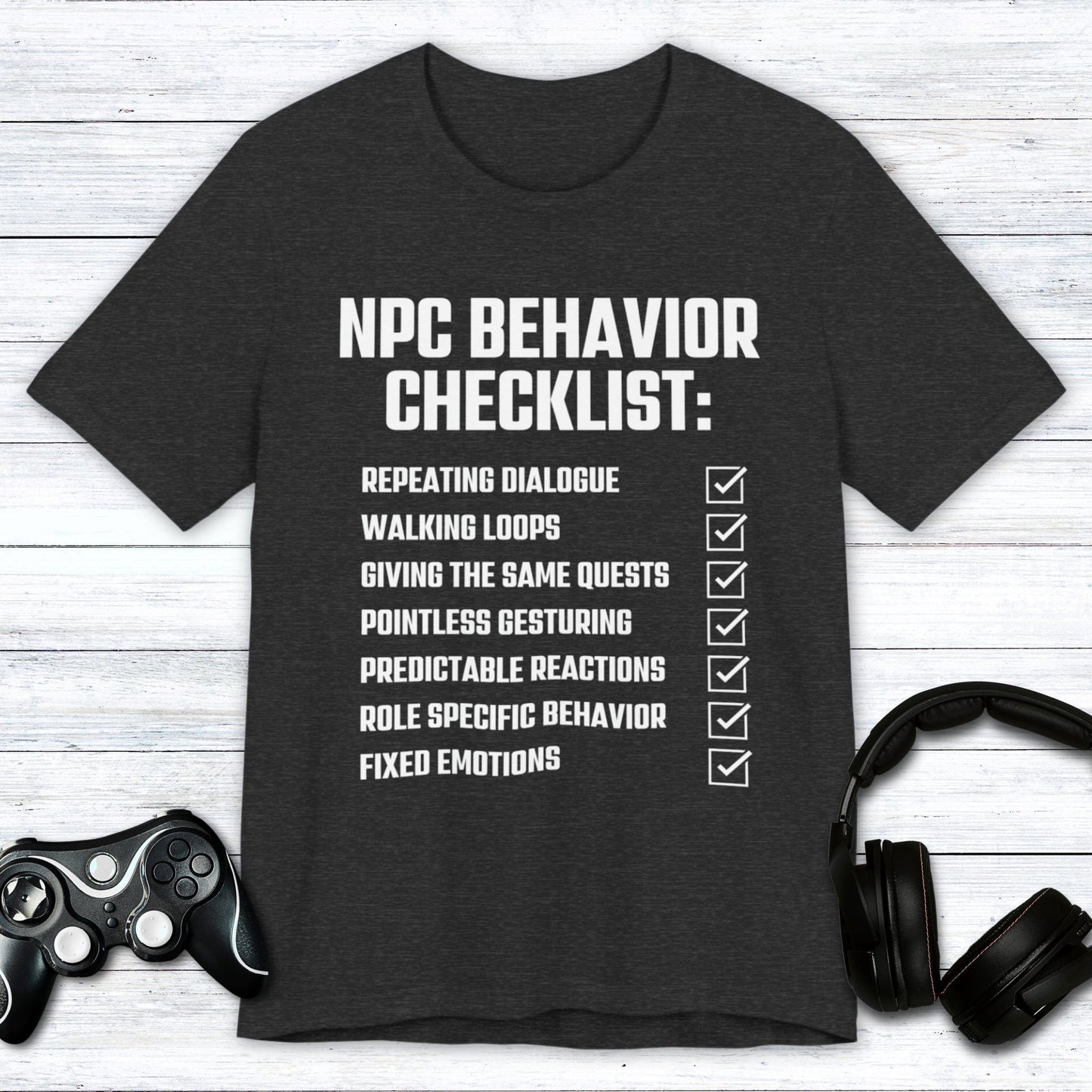 T-Shirt Dark Grey Heather / S NPC Checklist T-shirt