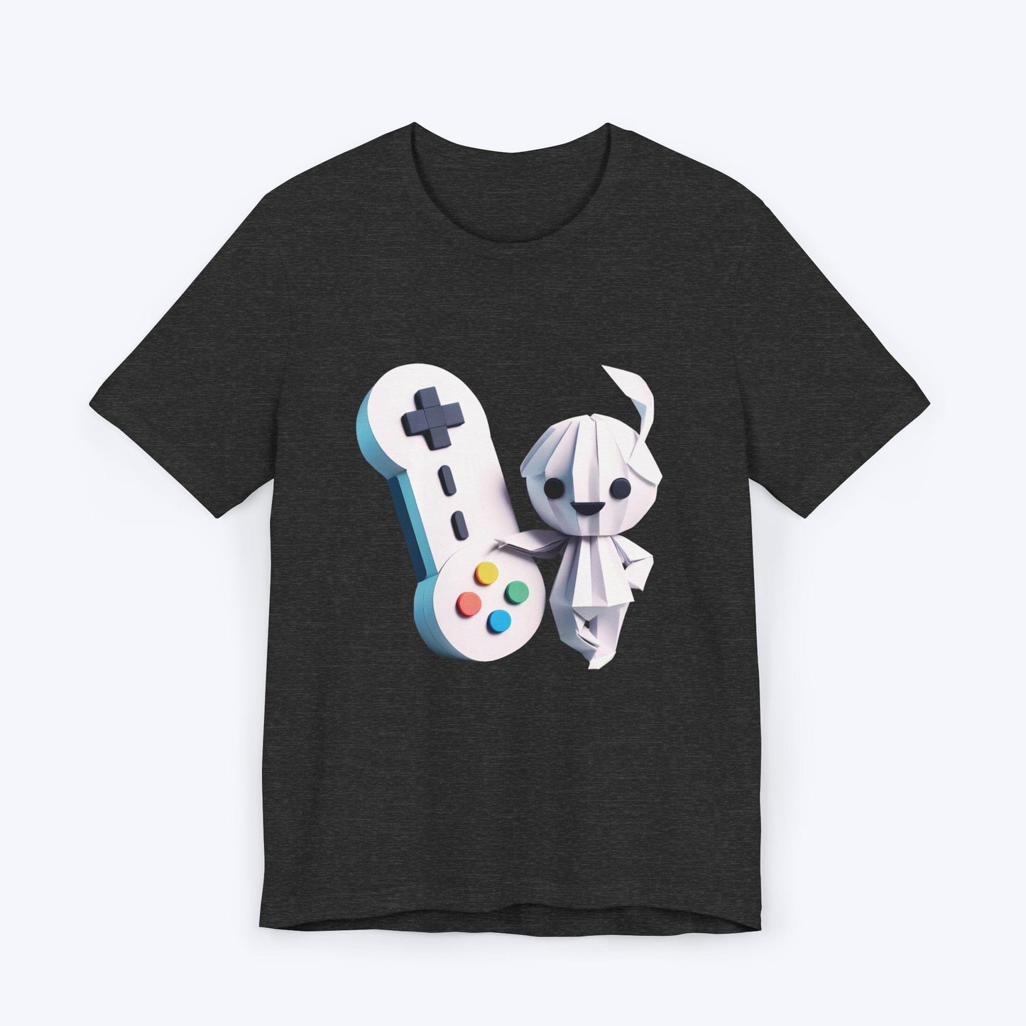 T-Shirt Dark Grey Heather / S Origami Gamer Girl T-shirt