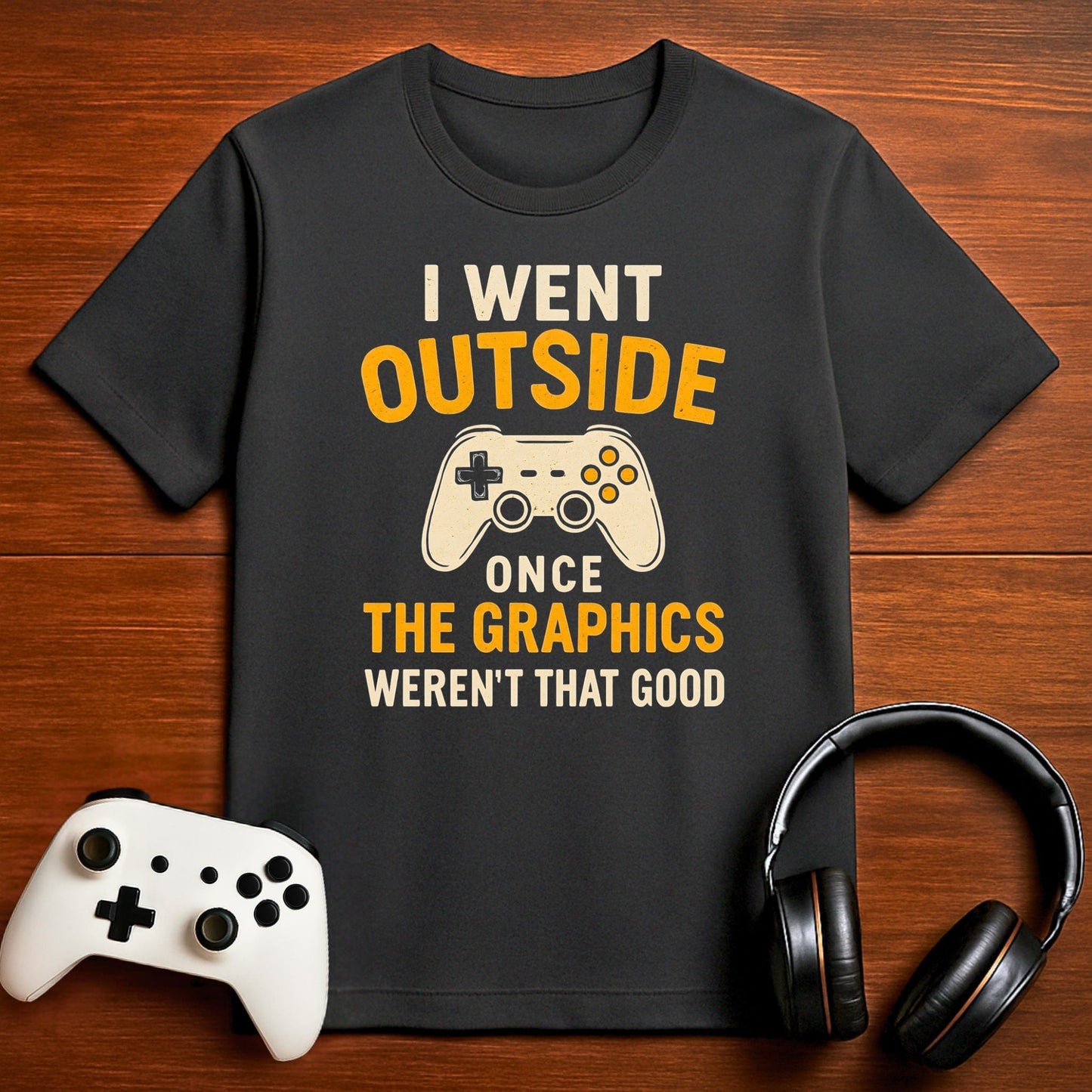 T-Shirt Dark Grey Heather / S Outside Had Bad FPS T-shirt