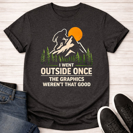 T-Shirt Dark Grey Heather / S Outside is Disappointing T-shirt