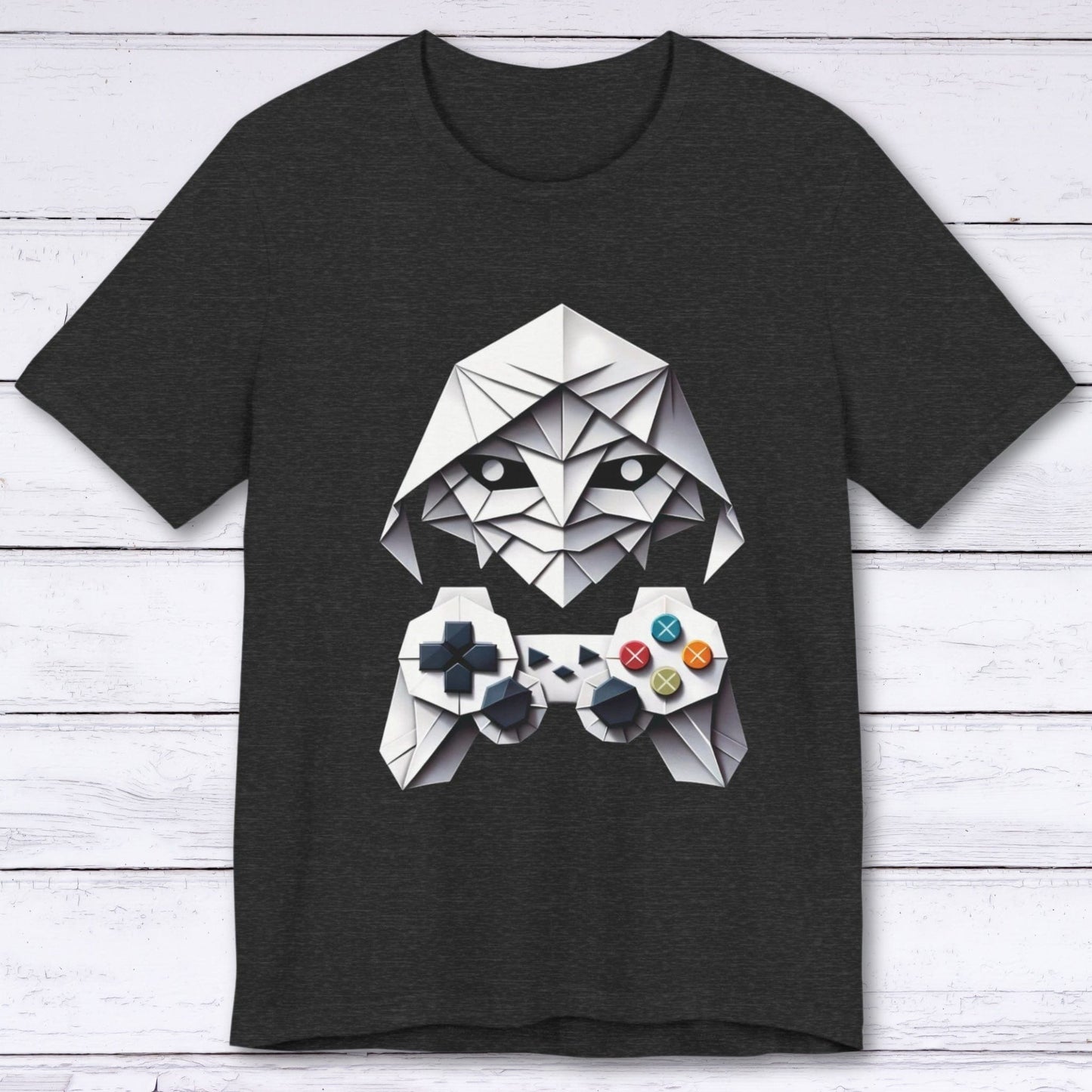 T-Shirt Dark Grey Heather / S Paper Face Gamer T-shirt