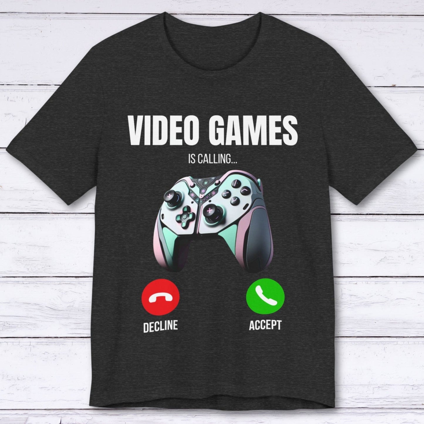 T-Shirt Dark Grey Heather / S Pause Reality, Play Games T-shirt