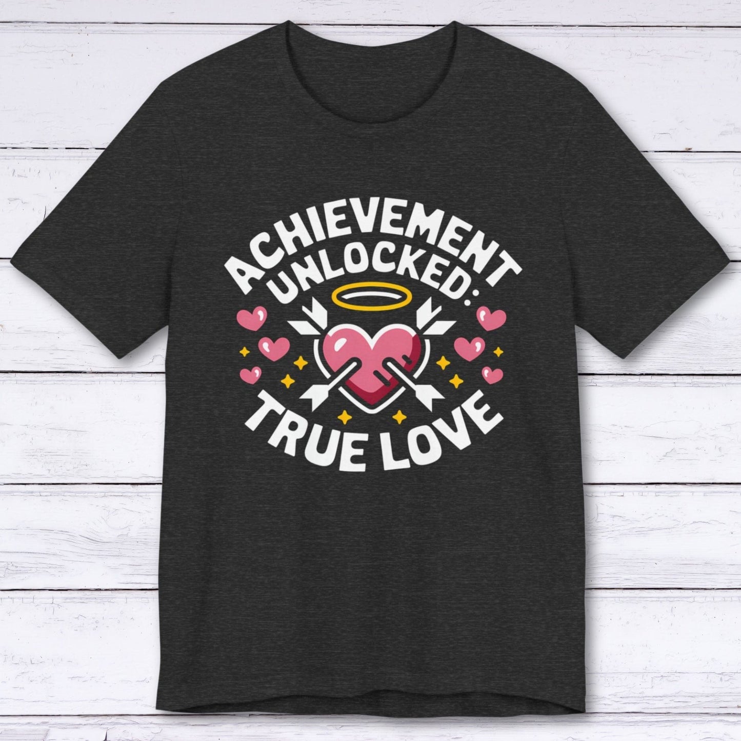 T-Shirt Dark Grey Heather / S Player 1 & Player 2: Achievement Unlocked T-shirt