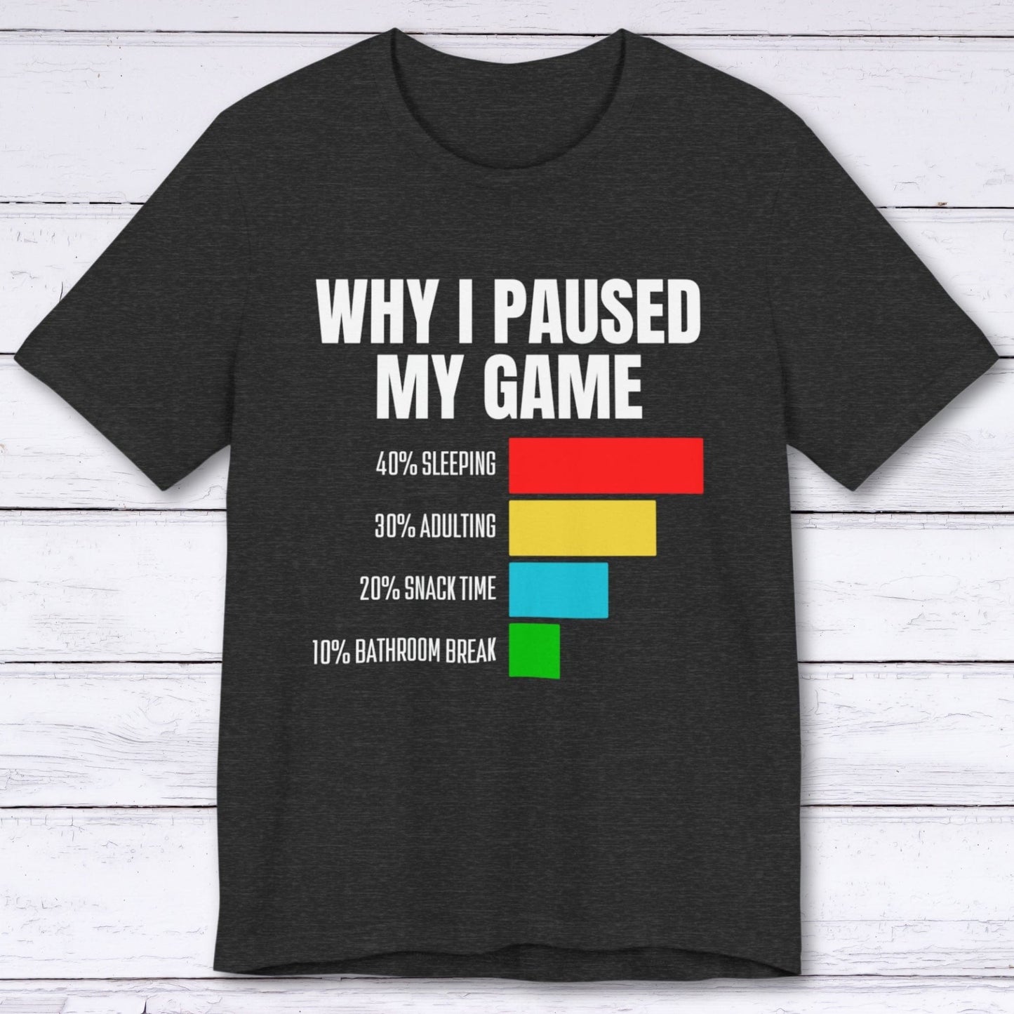 T-Shirt Dark Grey Heather / S Reasons I Had to Pause T-shirt