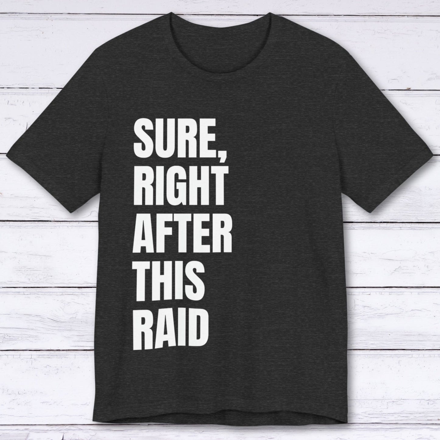 T-Shirt Dark Grey Heather / S Right After This Raid T-shirt