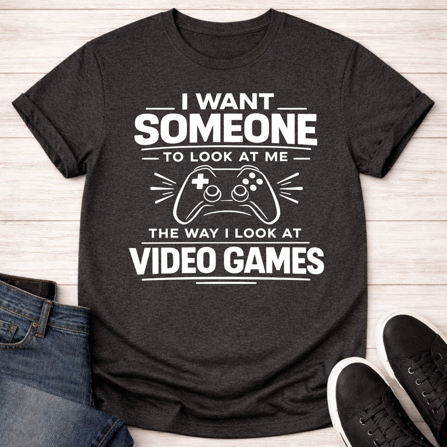 T-Shirt Dark Grey Heather / S Romantic Gamer T-shirt