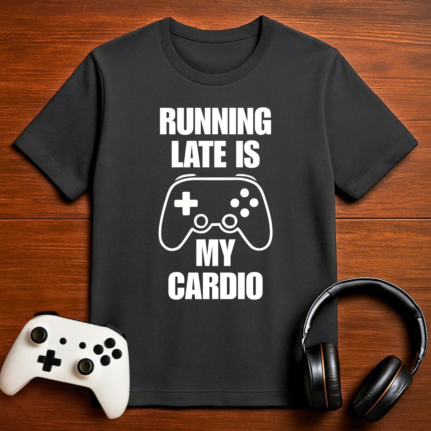 T-Shirt Dark Grey Heather / S Running Late Is My Cardio T-shirt