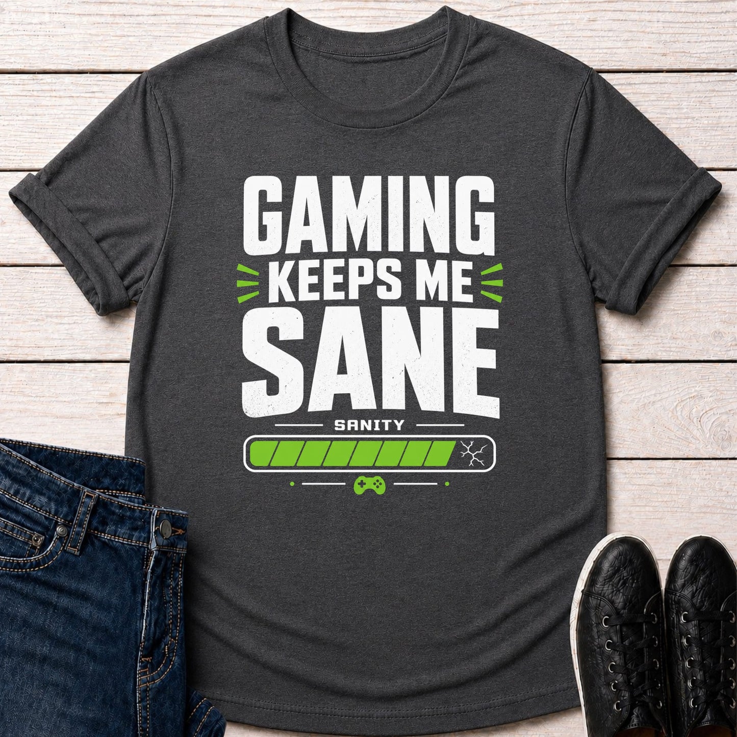 T-Shirt Dark Grey Heather / S Sane Gamer T-shirt