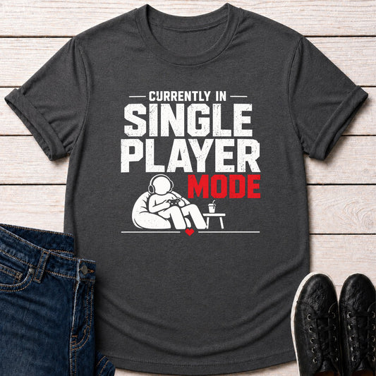 T-Shirt Dark Grey Heather / S Single Player Mode T-shirt