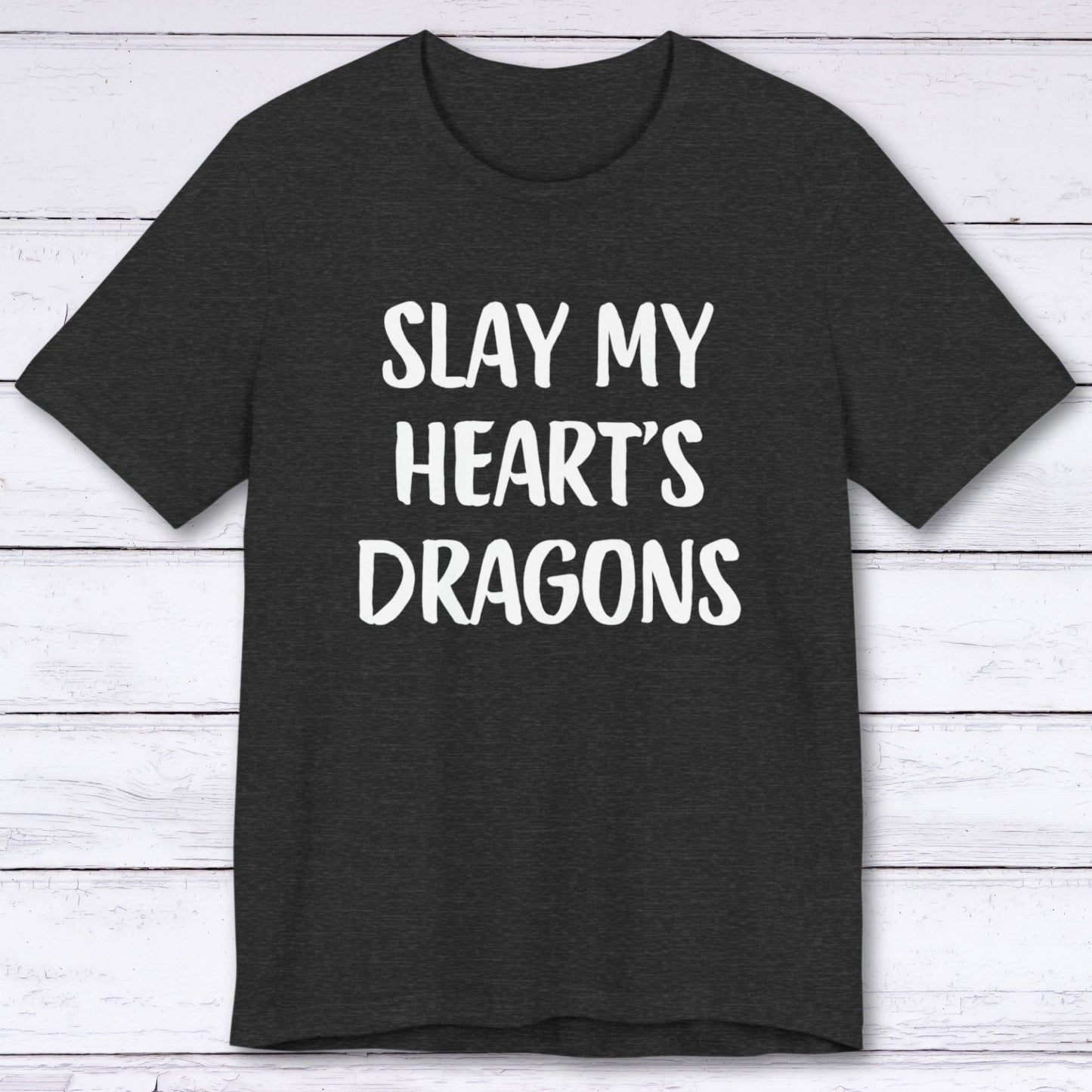 T-Shirt Dark Grey Heather / S Slay My Heart's Dragons T-shirt