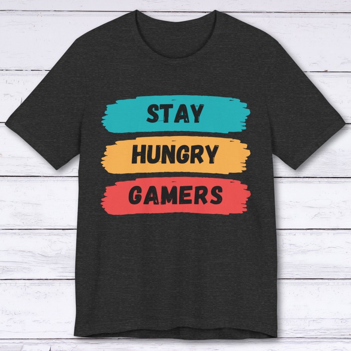 T-Shirt Dark Grey Heather / S Stay Hungry Gamers T-shirt