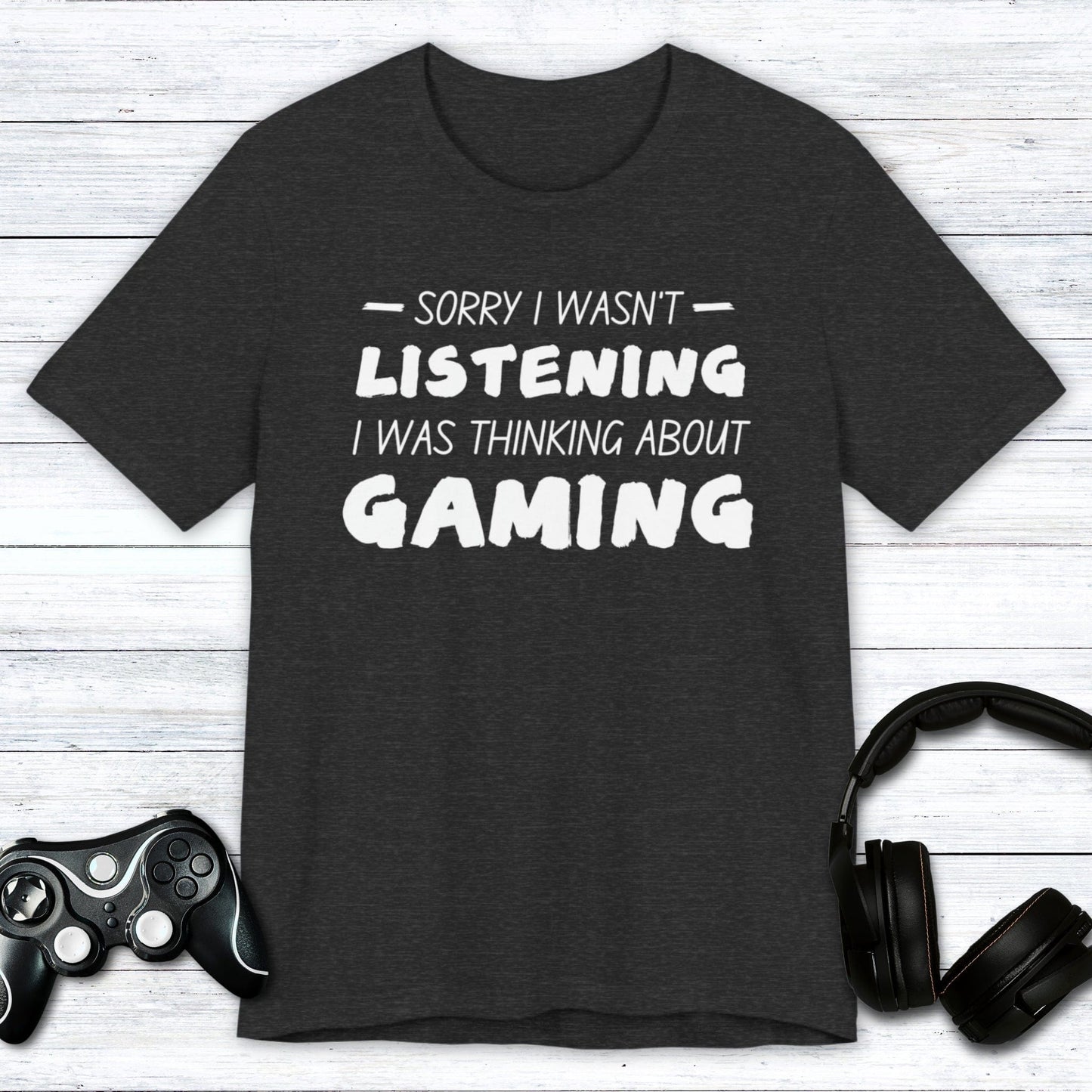 T-Shirt Dark Grey Heather / S Thinking About Gaming T-shirt