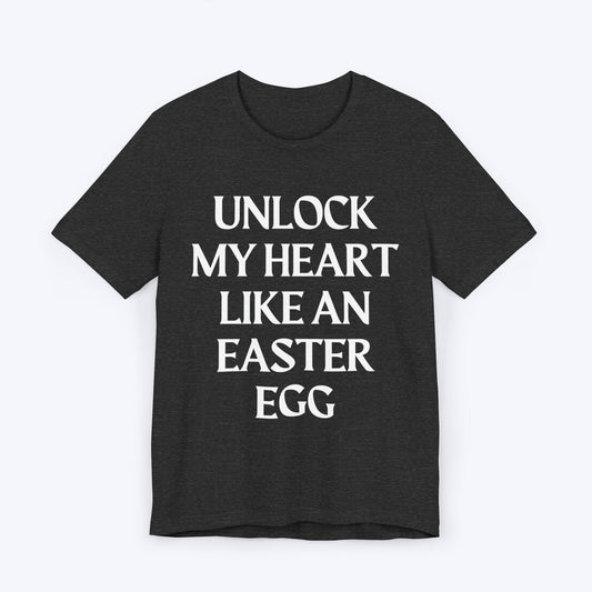 T-Shirt Dark Grey Heather / S Unlock My Heart Like An Easter Egg T-shirt