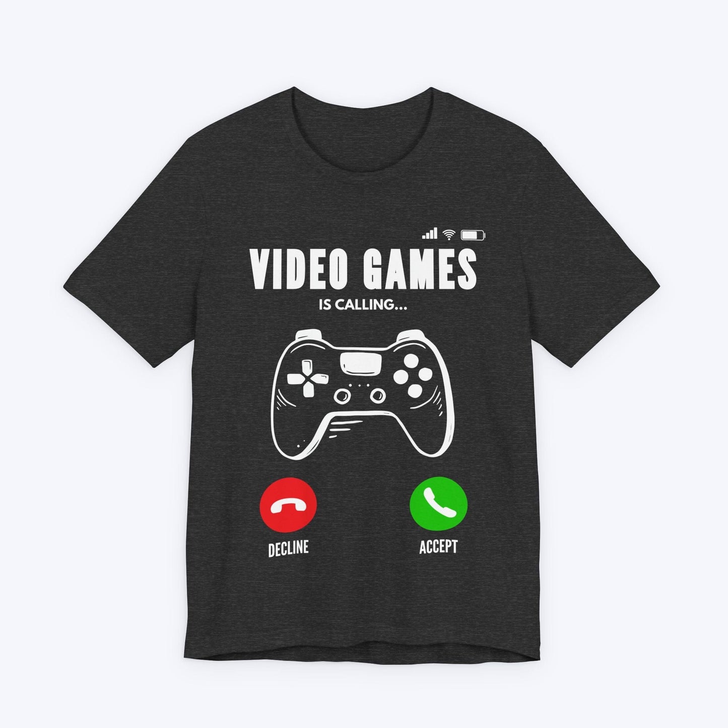 T-Shirt Dark Grey Heather / S Video Games is Calling T-shirt