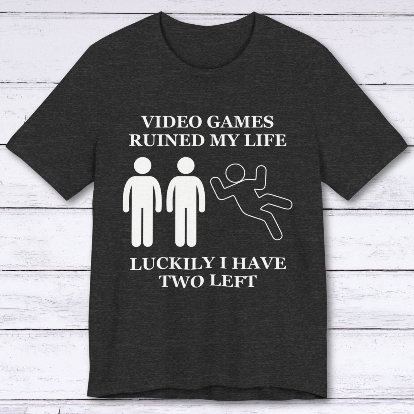 T-Shirt Dark Grey Heather / S Video Games Ruined My Life T-shirt