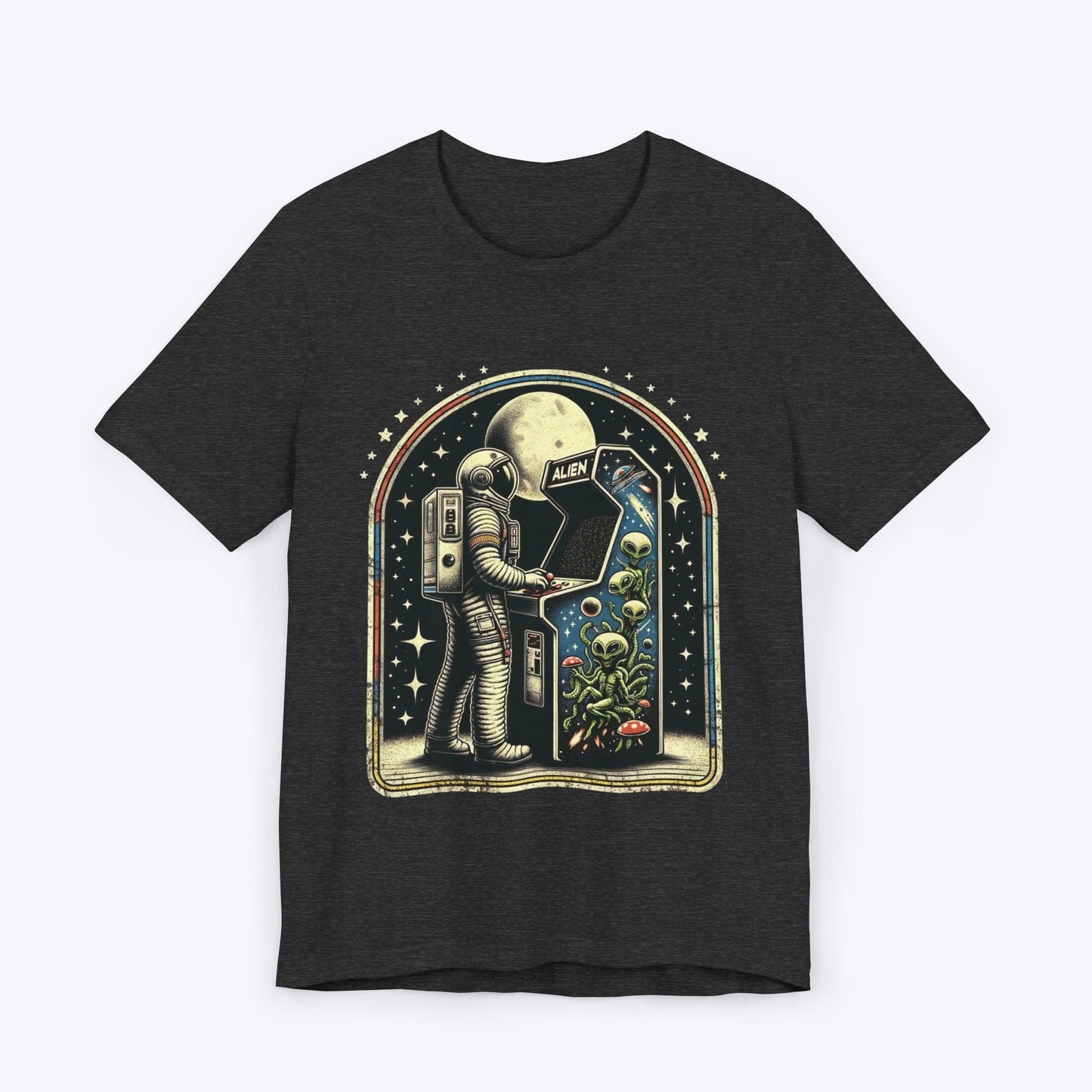 T-Shirt Dark Grey Heather / S Vintage Moonwalk Astronaut T-shirt