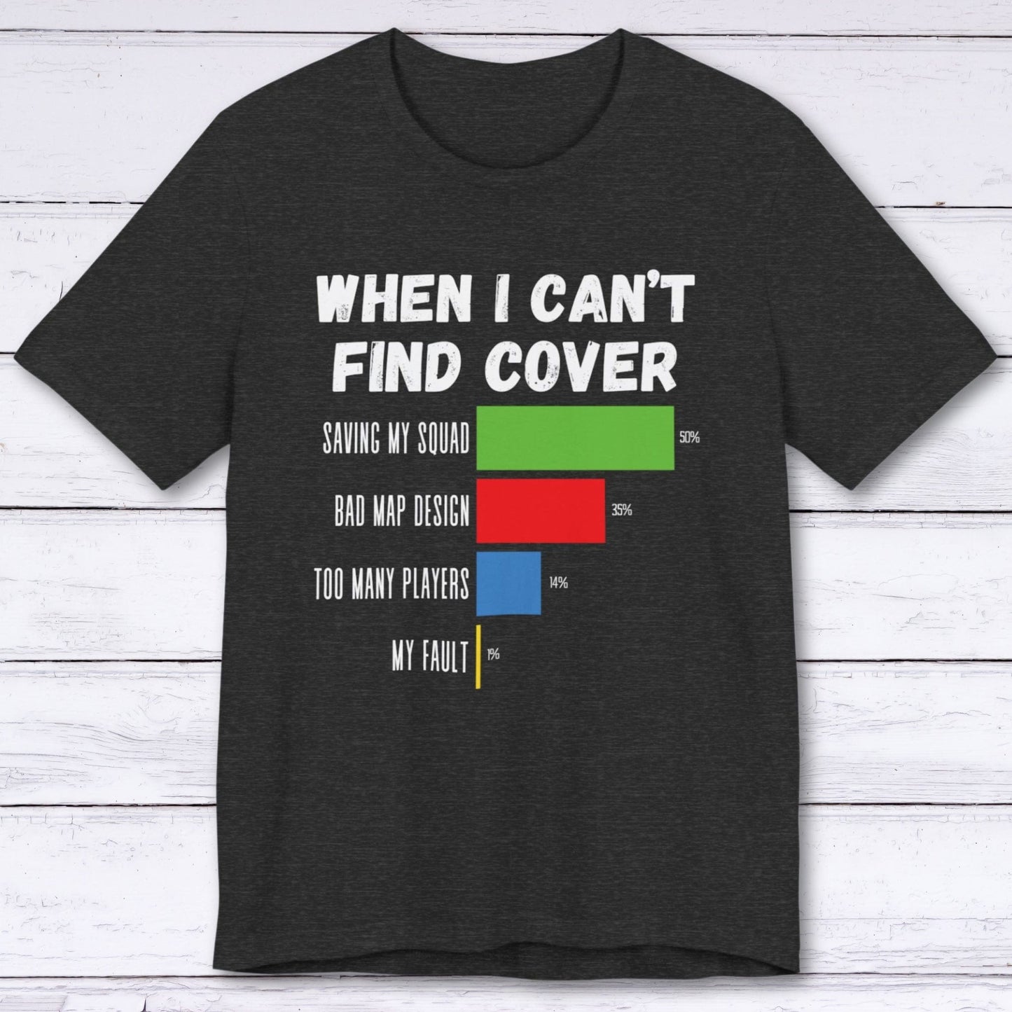 T-Shirt Dark Grey Heather / S When I Can't Find Cover Gamer T-shirt