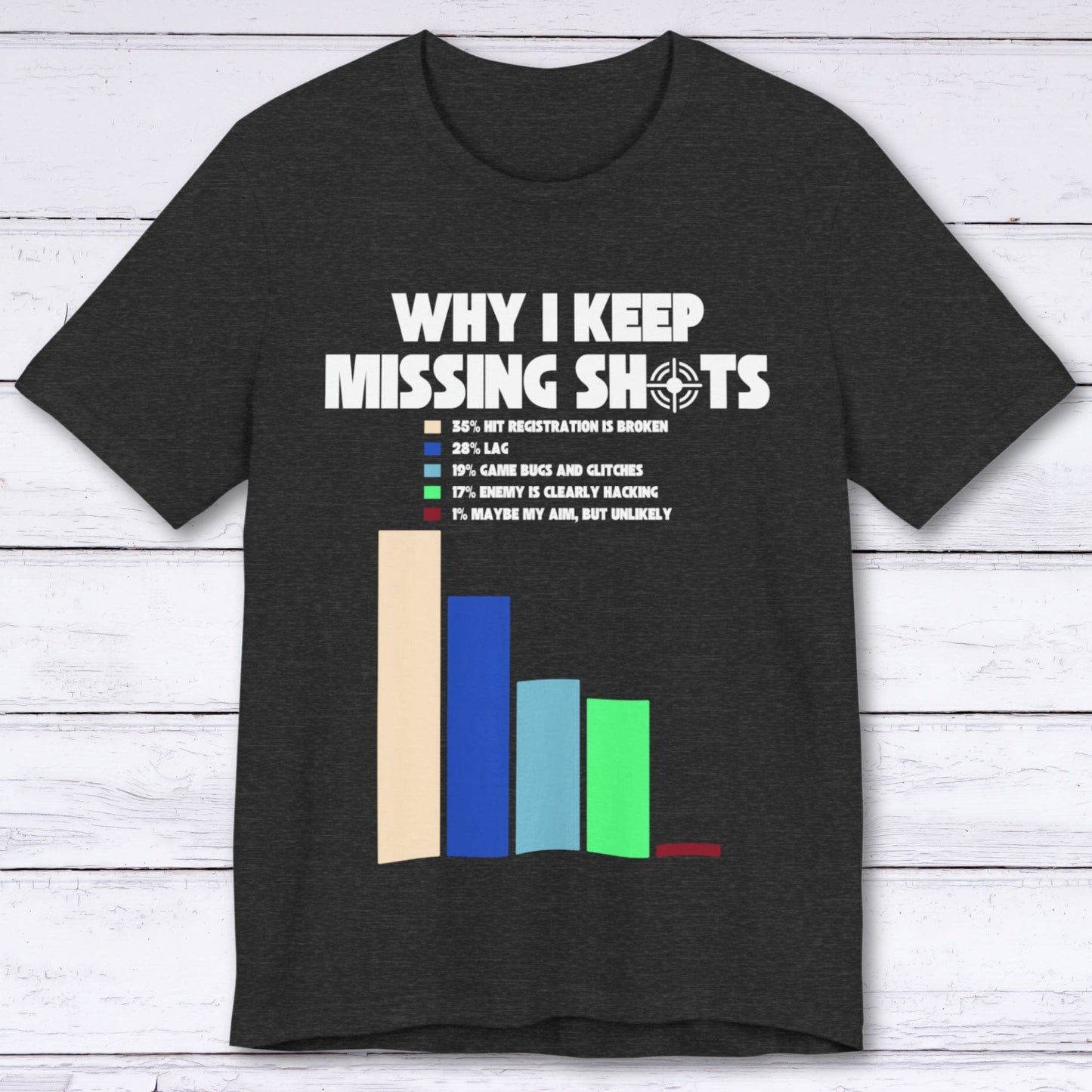 T-Shirt Dark Grey Heather / S Why I Keep Missing Shots T-shirt